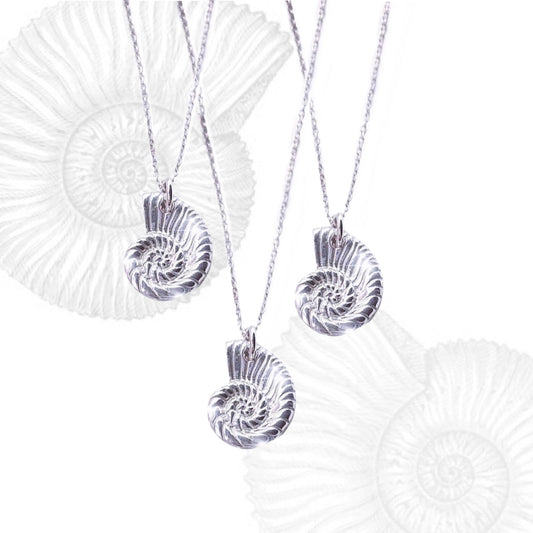 Handmade silver ammonite pendant - discover the folklore behind ammonites