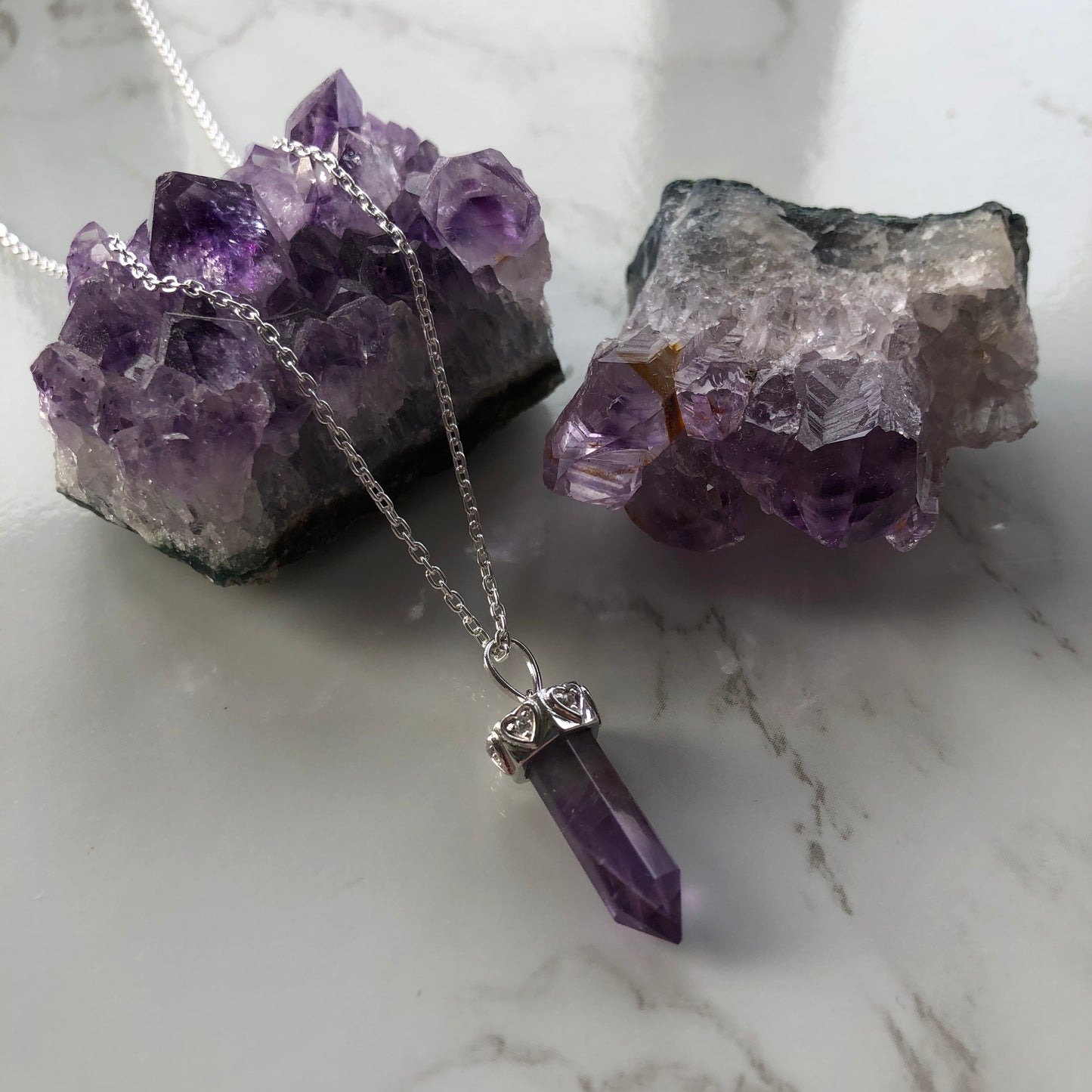 Amethyst talisman pendant - unique gifts for her