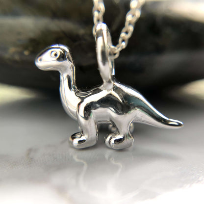 diplodocus silver mini pendant