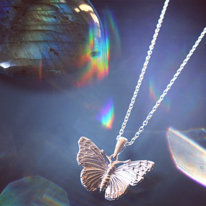 Butterfly silver pendant