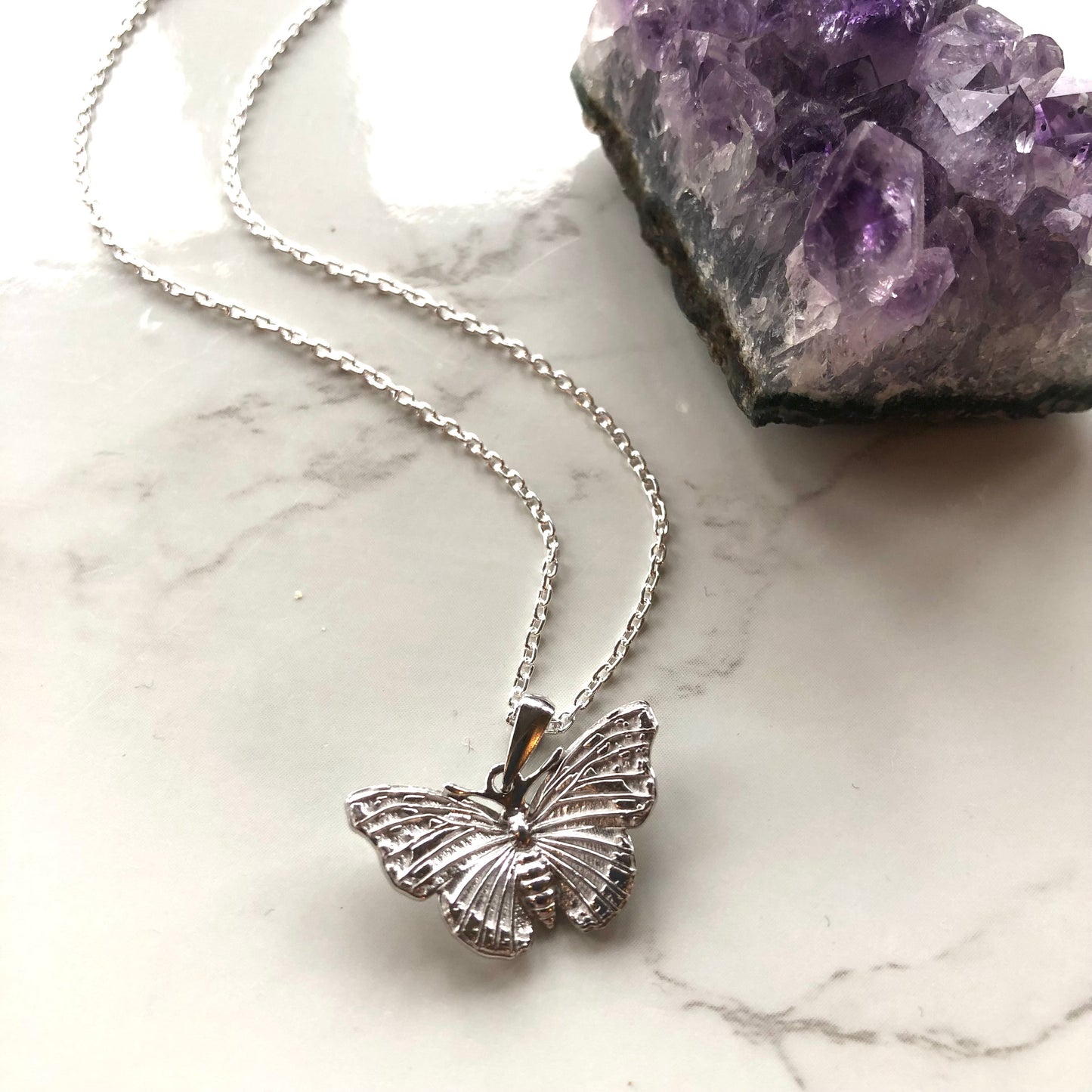 Sterling silver butterfly pendant 