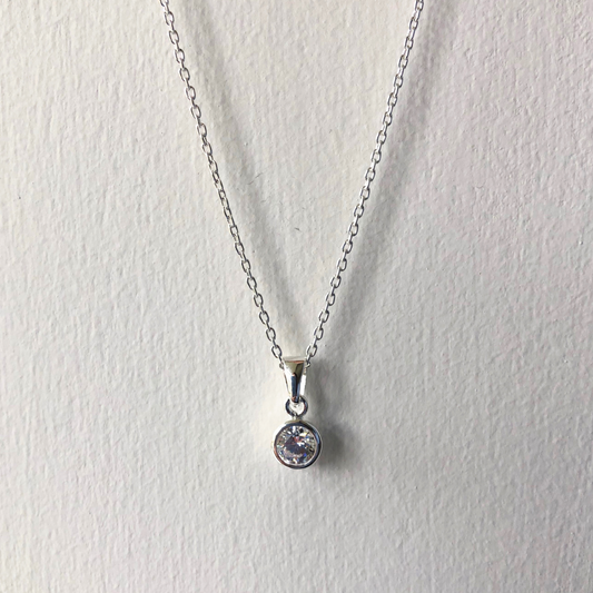 Cubic Zirconia silver pendant