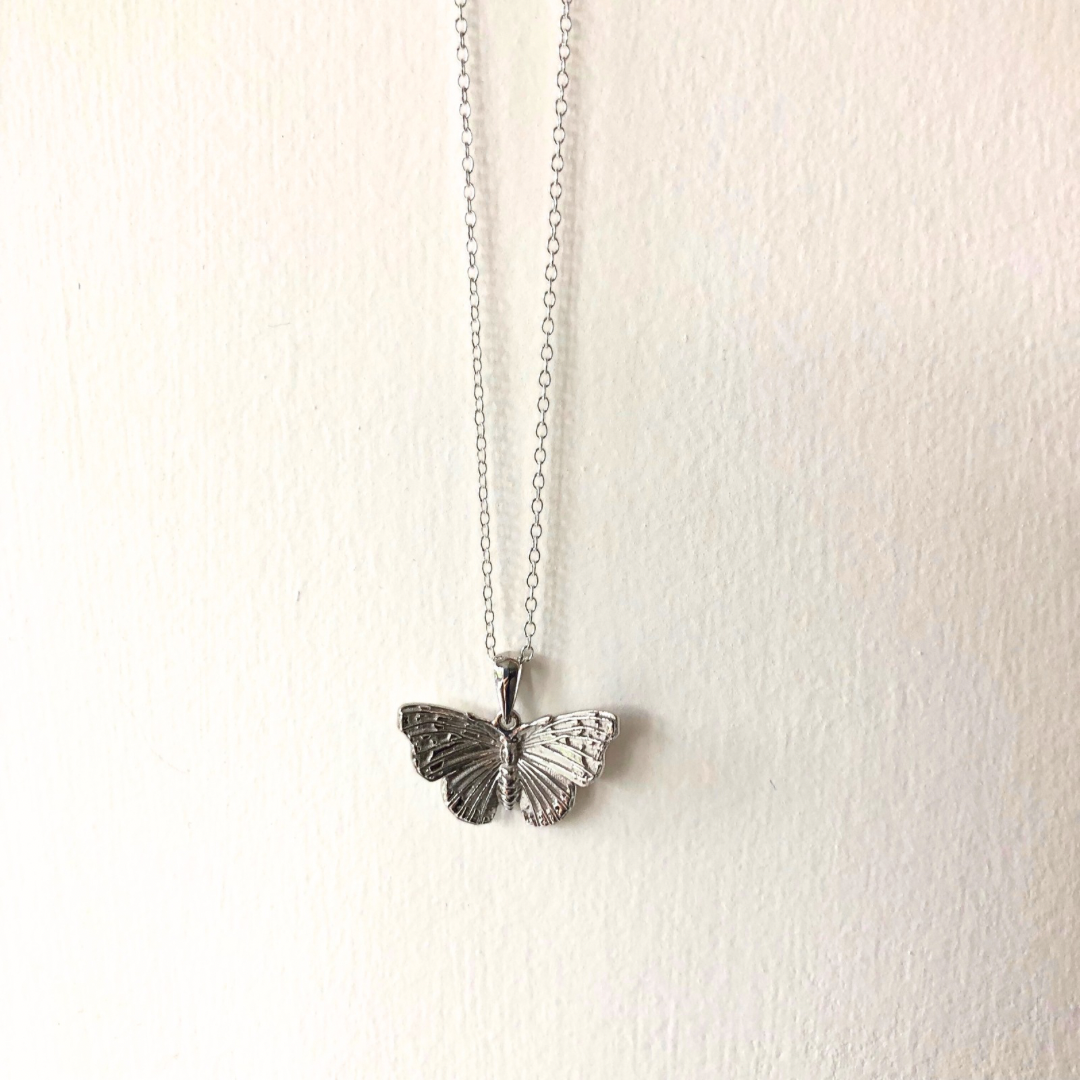 Butterfly silver pendant