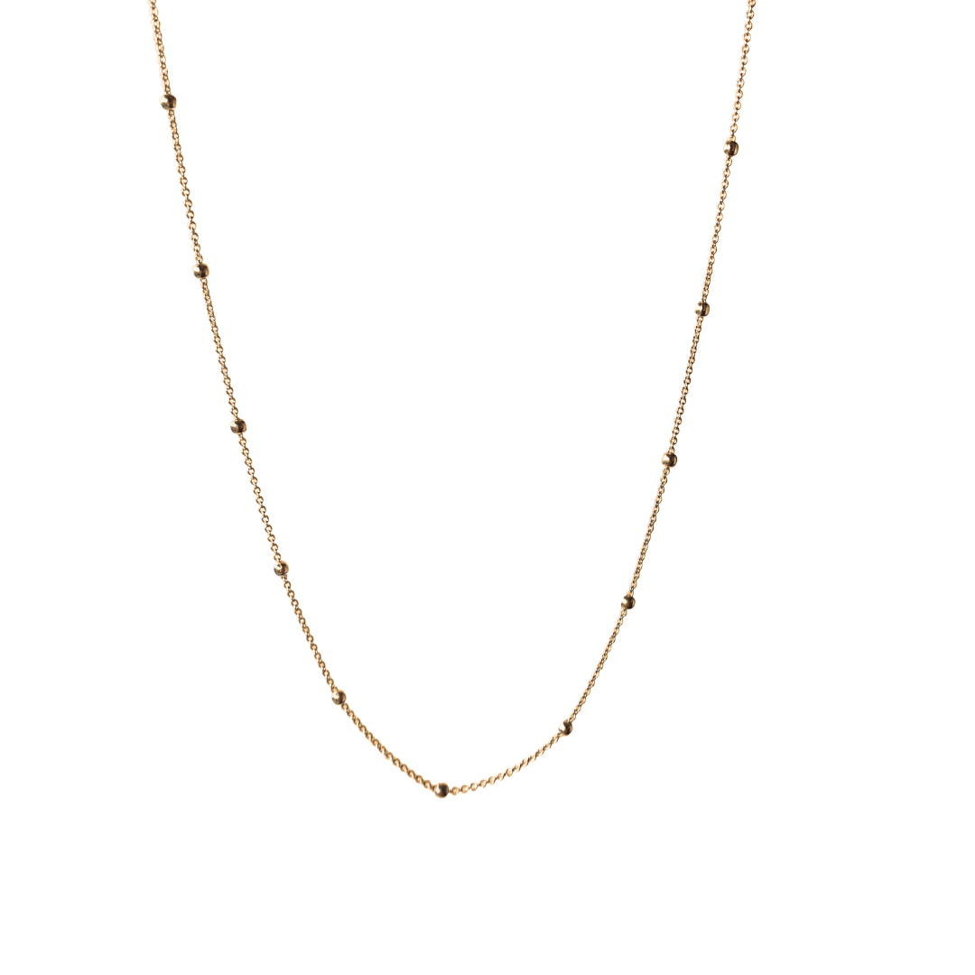 Delicate vermeil ball and chain necklace