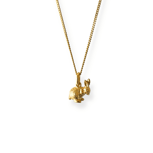 gold vermeil lucky rabbit pendant - unique and thoughtful gifts for her