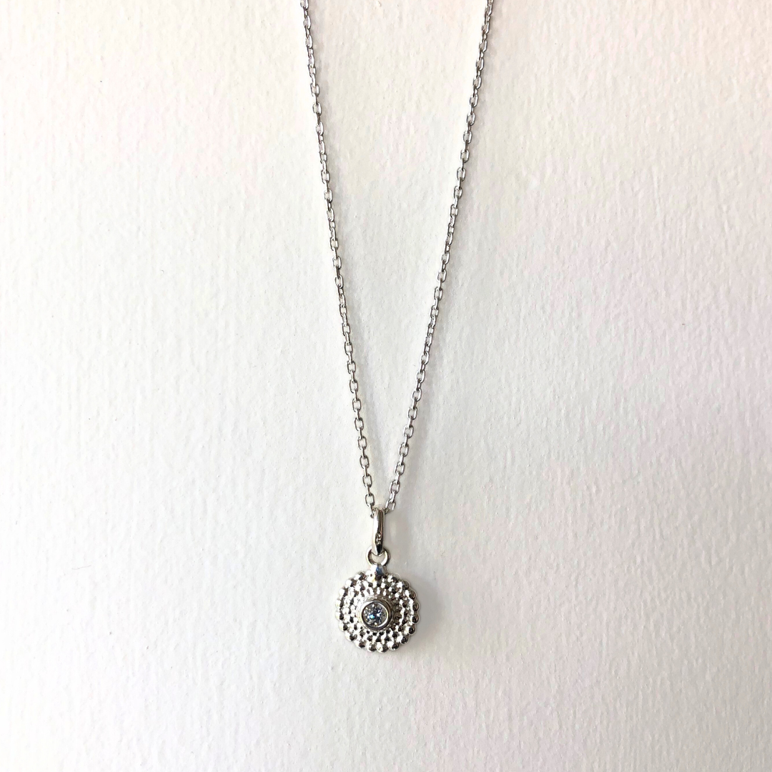 Little Silver Beaded Pendant