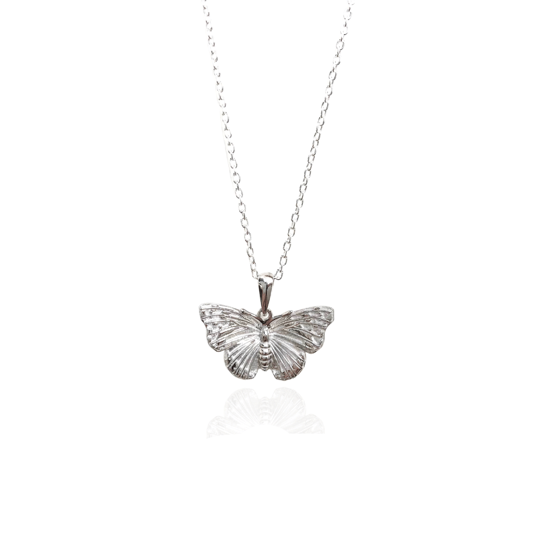 silver butterfly pendant - unique gifts for her