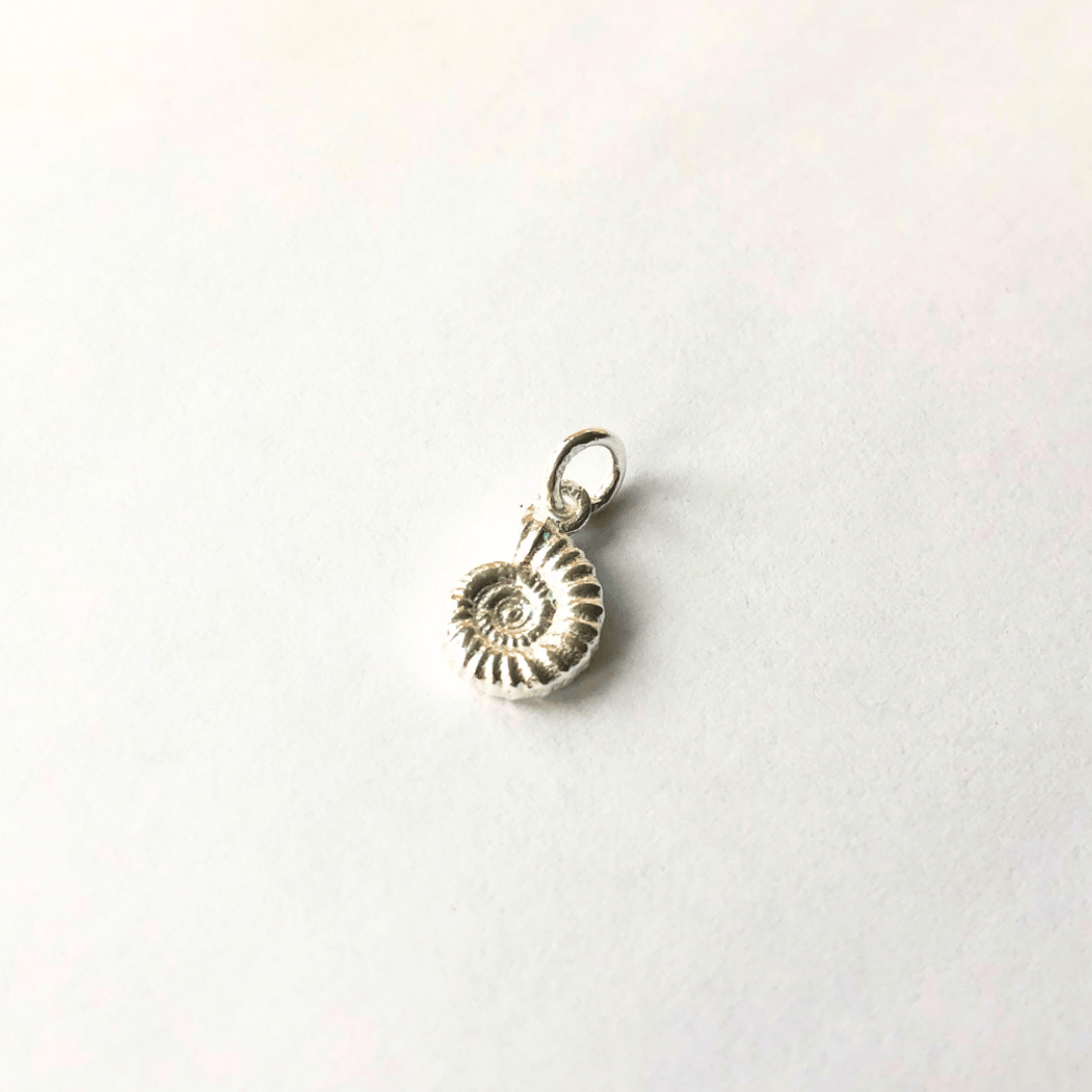sterling silver ammonite fossil pendant - build your own pendant