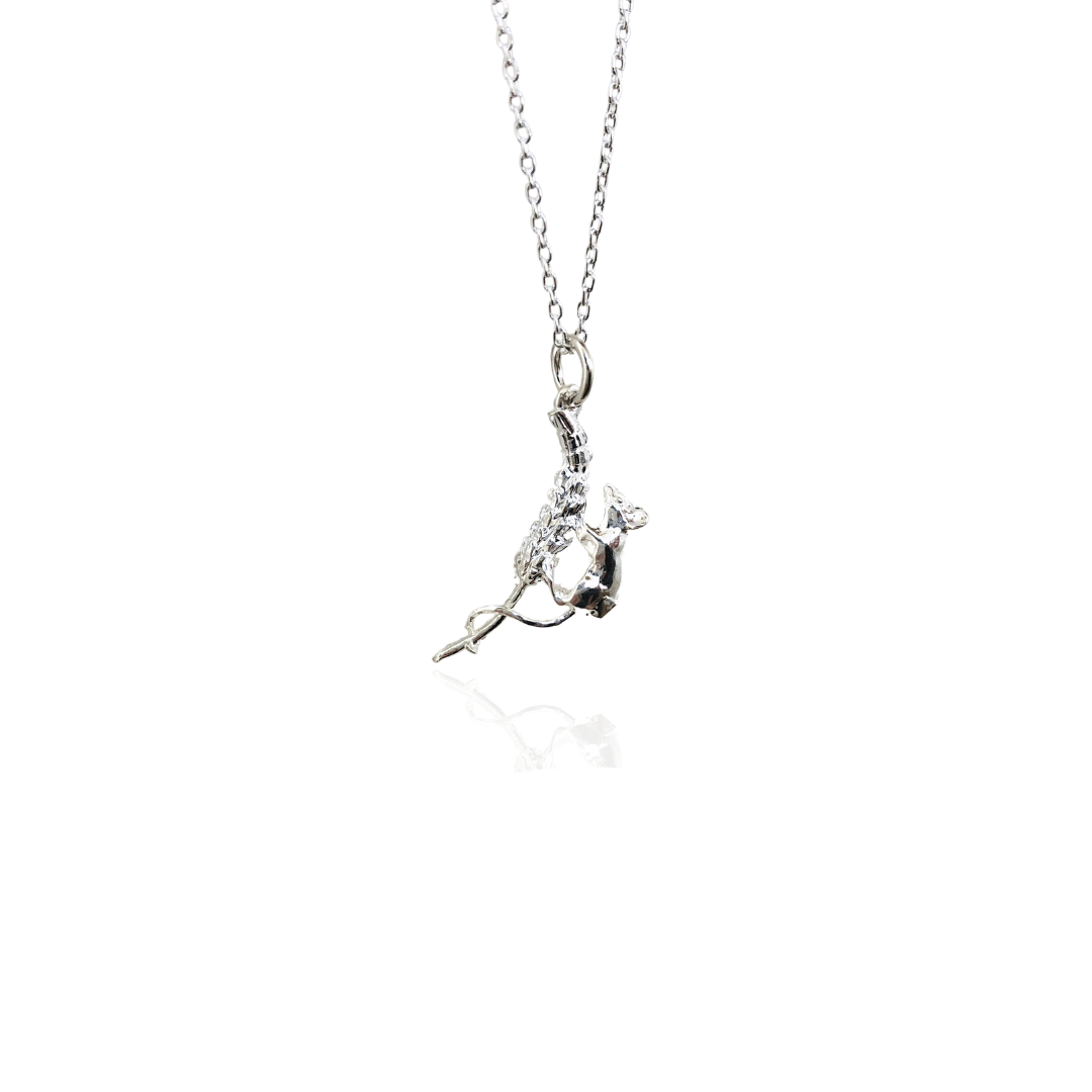 silver field mouse pendant - unique gifts for her