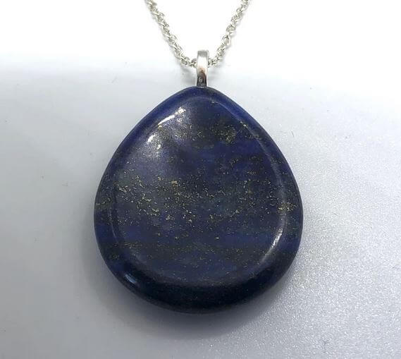 Lapis Lazuli worry stone pendant - Ravetta Designs