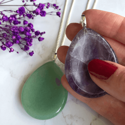 gemstone worry stone pendants - unique & thoughtful jewellery gifts