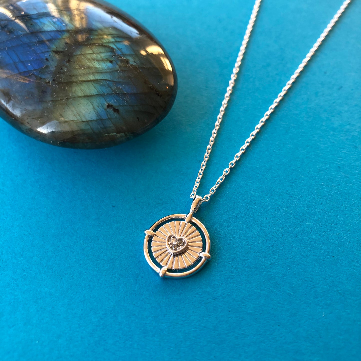 silver heart talisman pendant - romantic jewellery for her