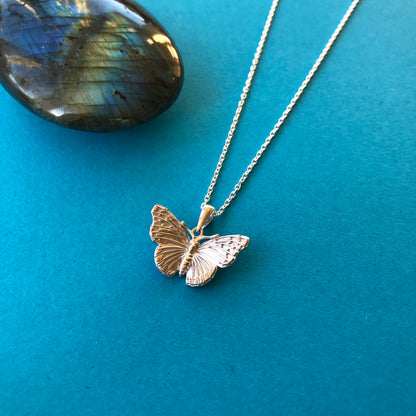 silver butterfly pendant - everyday silver jewellery for women
