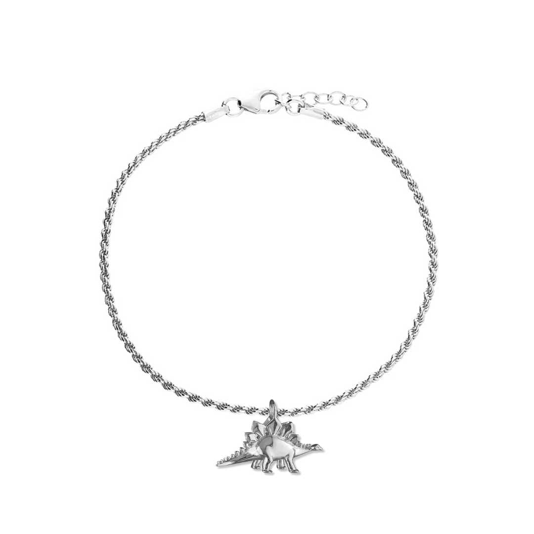 silver stegosaurus bracelet 
